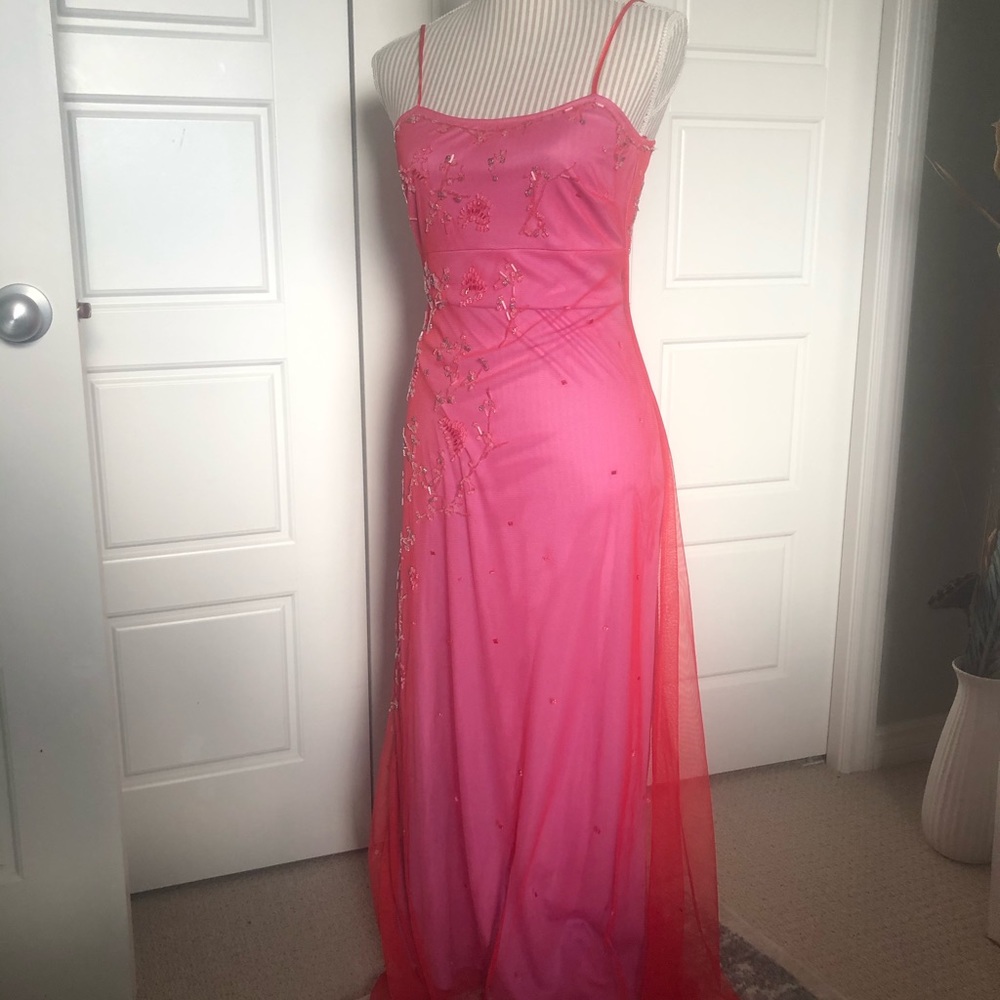 Gorgeous Beaded Cherry Blossom Open-Back Gown